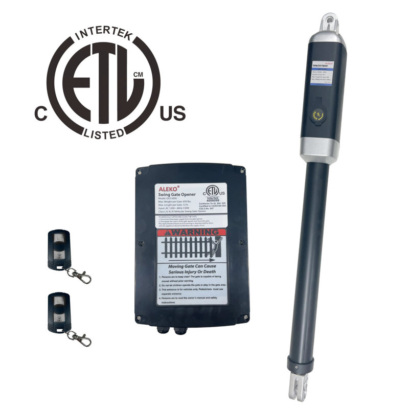 Aleko Single Swing Gate Operator with Remote Control