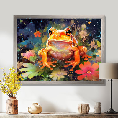 «Leaping Frogs Amphibians I», art mural grenouille
