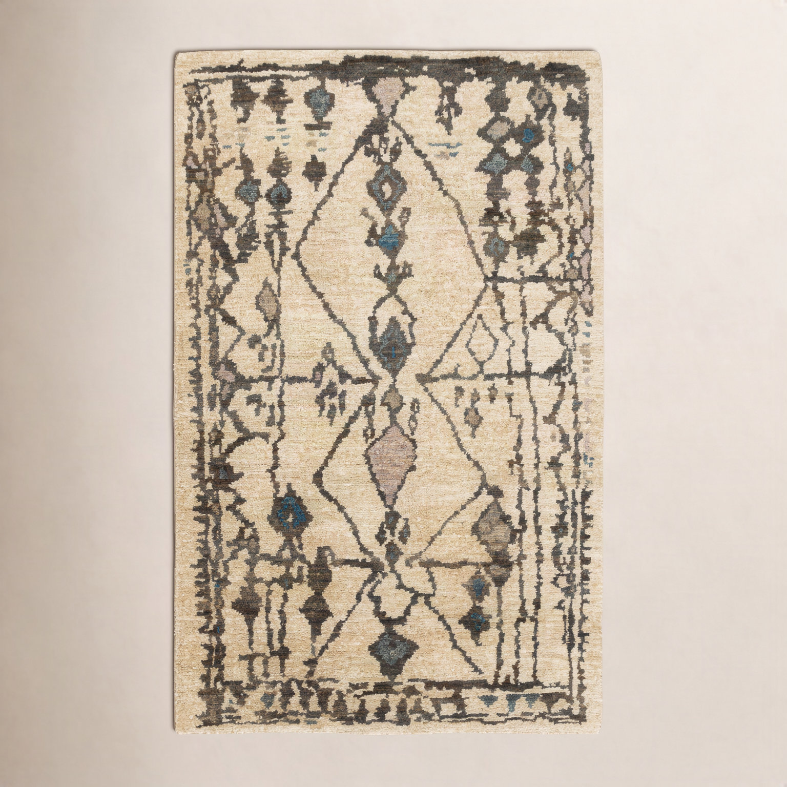 Semele Brown Hand-Knotted Jute Rug, Rectangle 6' x 9'