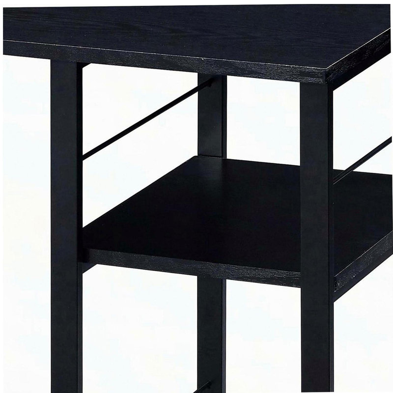  2-Shelf Rectangular Writing Desk
