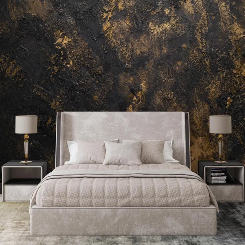 Murale texturée noire et dorée, L 192 po x l 108 po