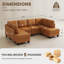 Canapé modulaire en U en similicuir-856054607