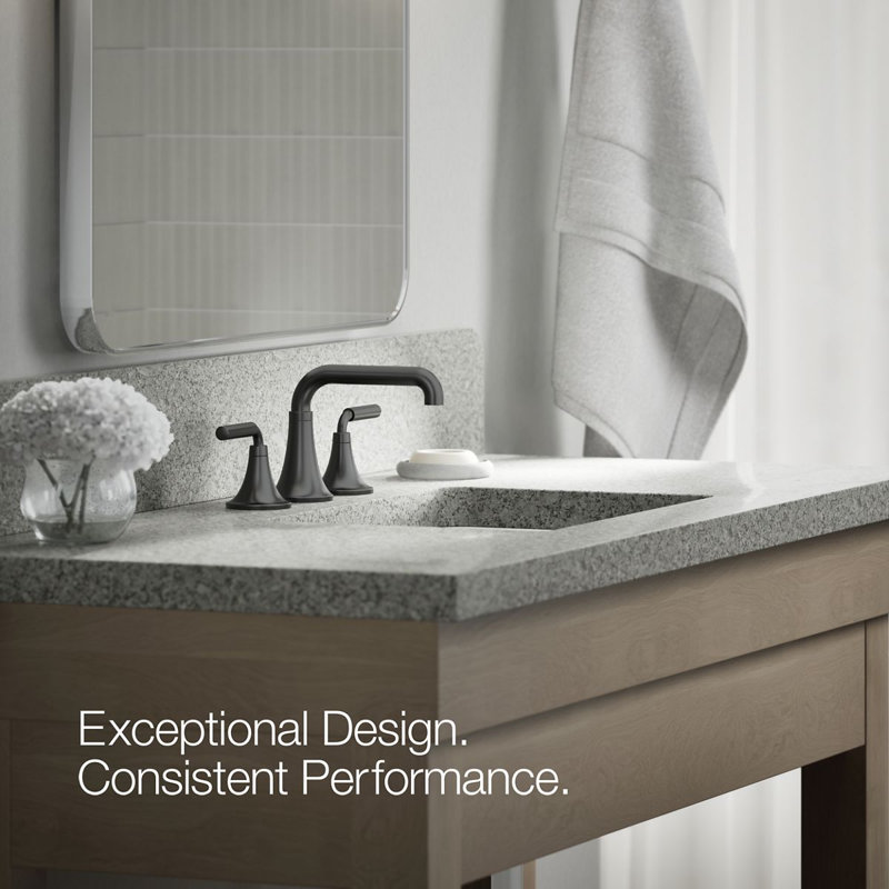 Tone Wall Mounted Bathroom Faucet, Matte Black, 0.5