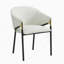 4 pièces Chaises de salle à manger rembourrées en tissu de style Mid-Century avec pieds en métal et chaises latérales pour la cuisine, la salle à manger et le salon