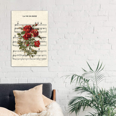 La Vie En Rose 1 Piece Wrapped Canvas Wall Art