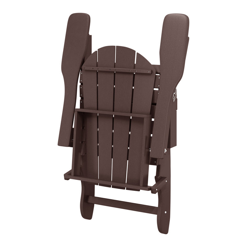 Chaise Adirondack pliante Vinnie, Marron foncé