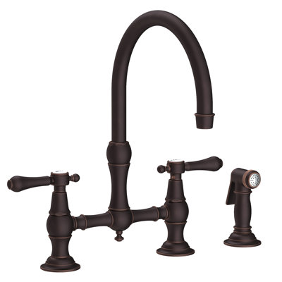 Chesterfield Kitchen Bridge Faucet with Side Spray