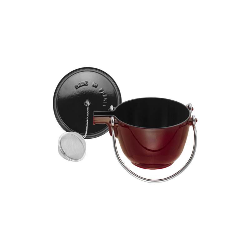 STAUB Cast Iron Tea Pot 1.15L, Grenadine