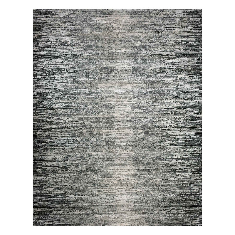 Tapis noir en laine New Age Caprisha