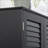 Cabinets Bathroom Storage Tall Narrow with Adjustable Shelves, 2 Cabinets &amp; Countertop, Black | Contemporary | P2 Grade MDF-1776852037