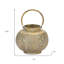 Porte-bougie de table en métal 6 po bronze et vert