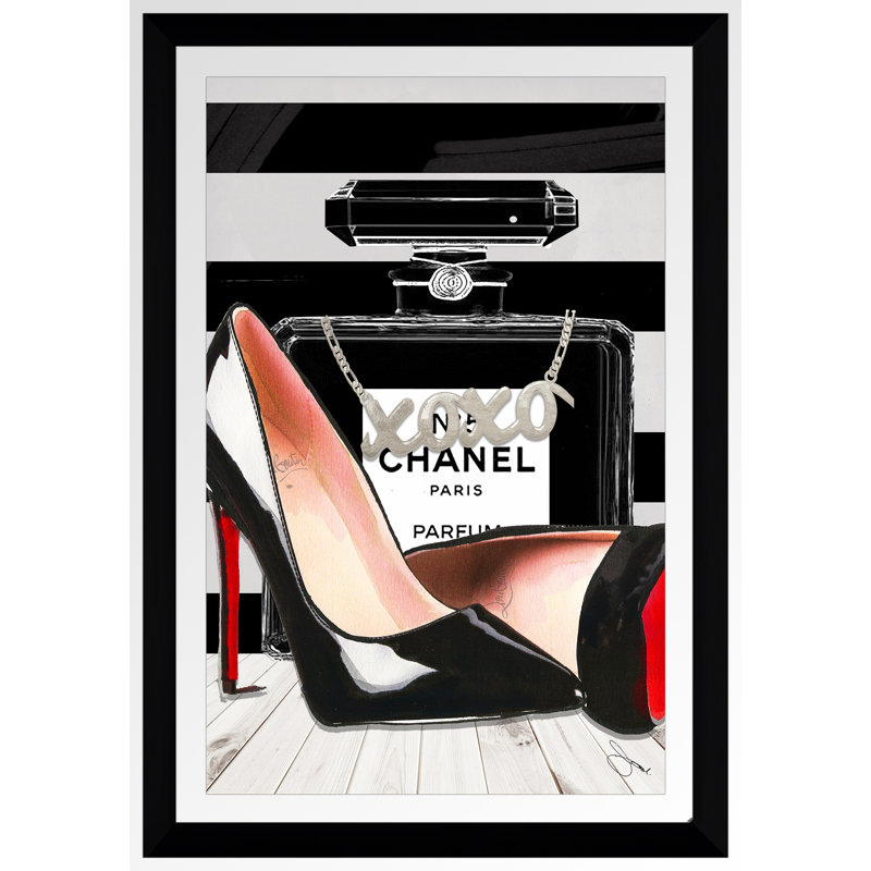 «Xoxo», impression, Cadre noir, H 39,5 po x l 27,5 po x P 0,75 po