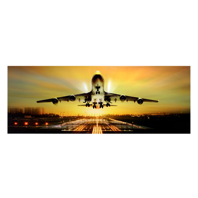 Panneau de reproduction d'art mural en toile laquée brillante Latitude Run® - 48 po x 18 po