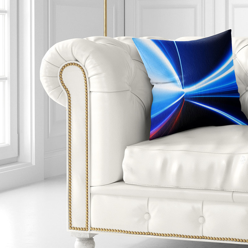 Speed on Night Road - Coussin imprimé abstrait, 16 po x 1 po, Coussin décoratif