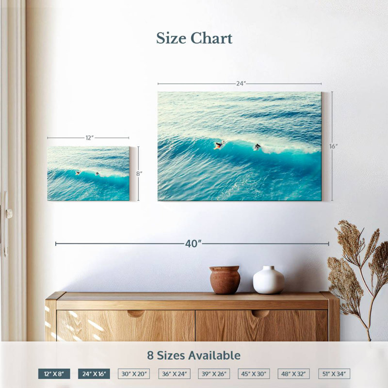 Duo Sirci Surfer, H 16 po x l 24 po