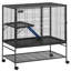 Cage à furet en métal 39 po avec 2 rampes, 2 rampes et un plateau en ABS - Espace de vie spacieux et pratique pour les furets et autres petits animaux faciles à entretenir