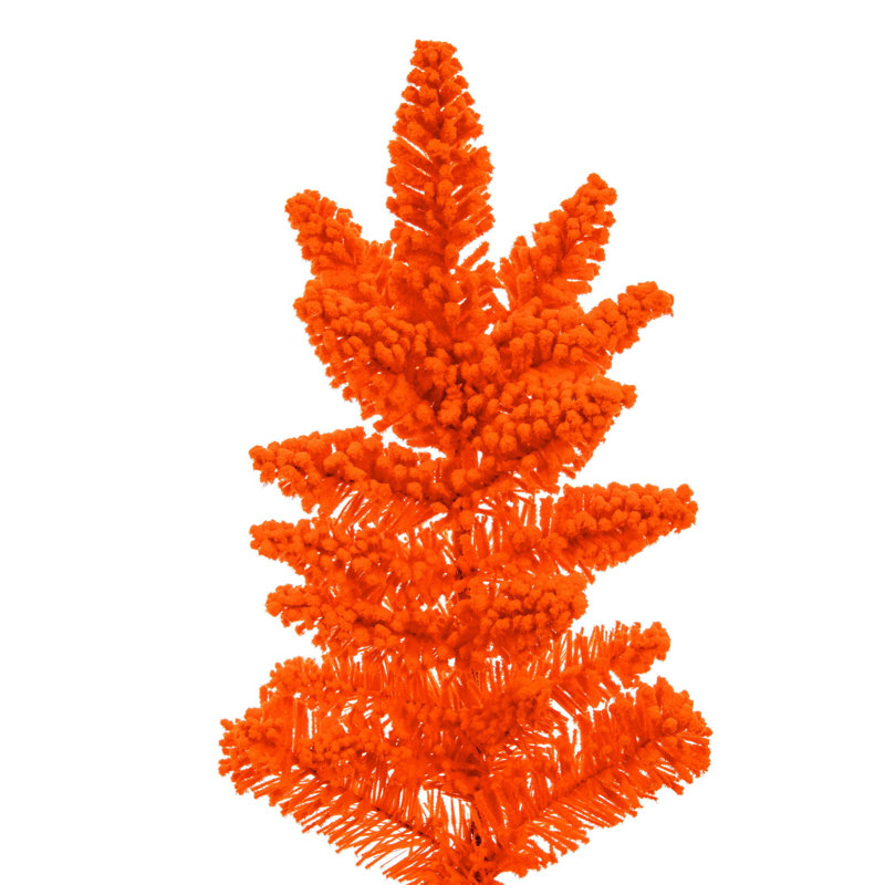  Sapin orange floqué 9 pi x 62 po 2326T, 9 pi x 62 po, Non éclairé