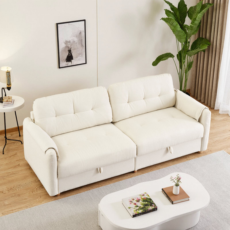 Canapé inclinable polyvalent avec éponge à haute résilience Assemblage facile pour les sièges, Beige