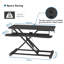 Adjustable Standing Desk Converter, 32in/80cm Dual Tier Sit Stand Workstation for PC, Laptop and Keyboard, Ergonomic Desktop Riser with Monitor Stand Compatibility, Supports up to 15kg-1009206347