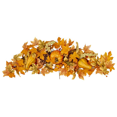 Feuille d’érable avec ornement citrouille