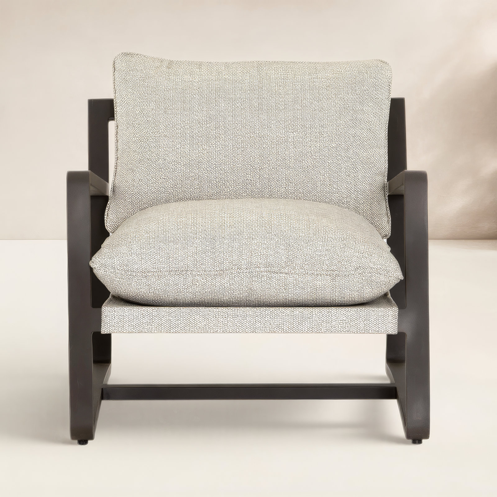 Shea Teak Outdoor Lounge Chair, Bronze, Faye Ash