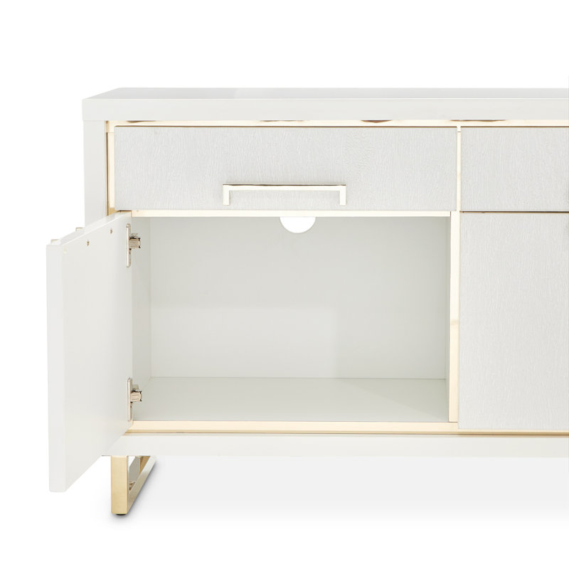 Palm Gate Media Cabinet - Cloud White
