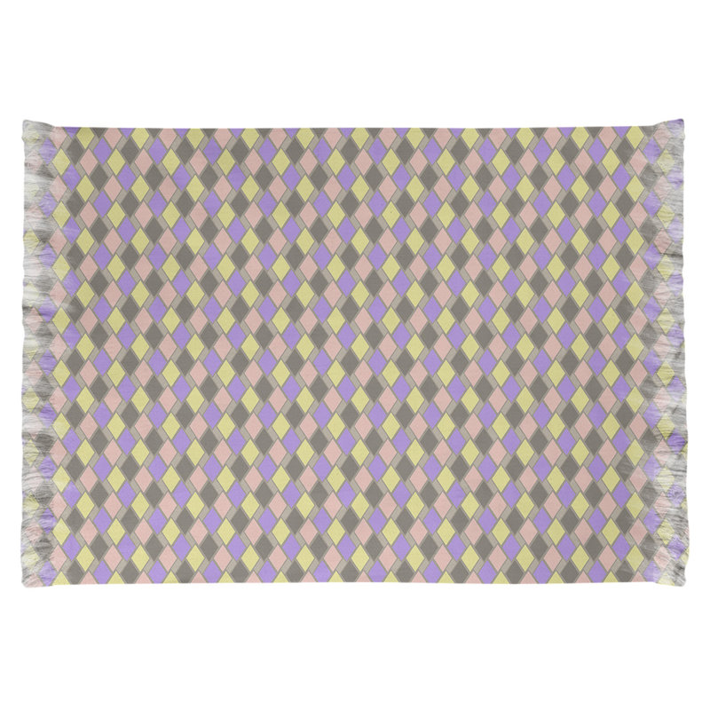 Tapis mauve/jaune rétro diamants Mcguigan, Oui