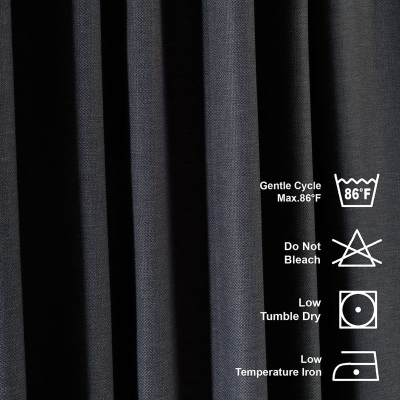 Pinch Pleated Room Darkening Extra Long & Extra Wide Decorative Curtain - Single Panel, 245cm Width x 400cm Drop, Black