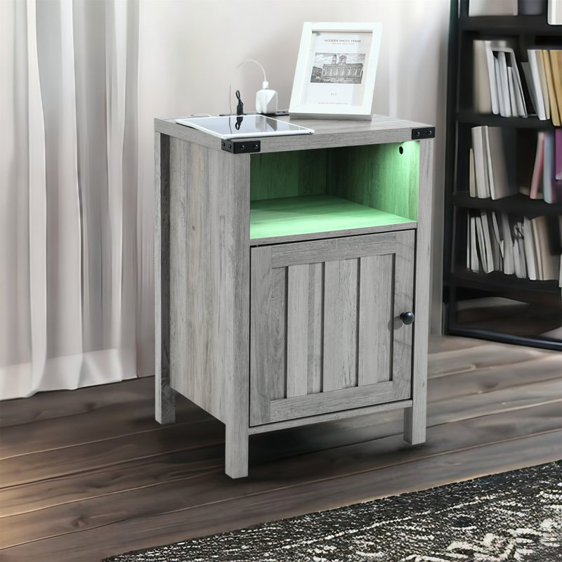 Table de chevet Tamworth, gris