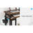 28"-39.3" Height Adjustable Portable Desk With Power Outlet & USB Ports, Rolling C-Shaped Side Table With Keyboard Tray, Small Standing Desk With Wheels For Sofa, Bedside, Or Home Office – Brown