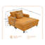 Chaise longue rembourrée 50 po-404283256