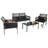4-piece Outdoor Wicker Patio Conversation Set
