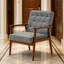Upholstered Linen and Faux Sheepskin Armchair