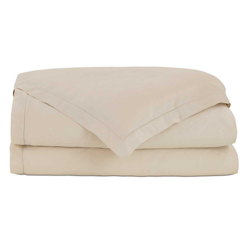 Housse de couette réversible en coton Deluca, Housse de couette pour grand lit, Amande