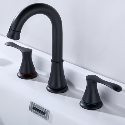 2-handle Bathroom Faucet with Drain Assembly