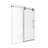 56"-60"W*72" H Frameless Single Sliding Shower Door – 5/16" (8Mm) Clear Tempered Glass, Bypass Design With Chrome Finish-123210277