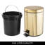 Poubelle ronde en métal 5L