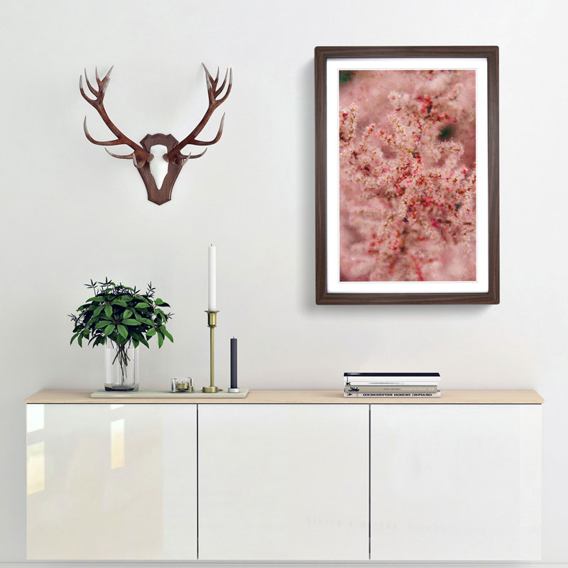 Cherry Blossom - Picture Frame Painting Print, 33cm H x 24cm W x 2cm D, Walnut Framed