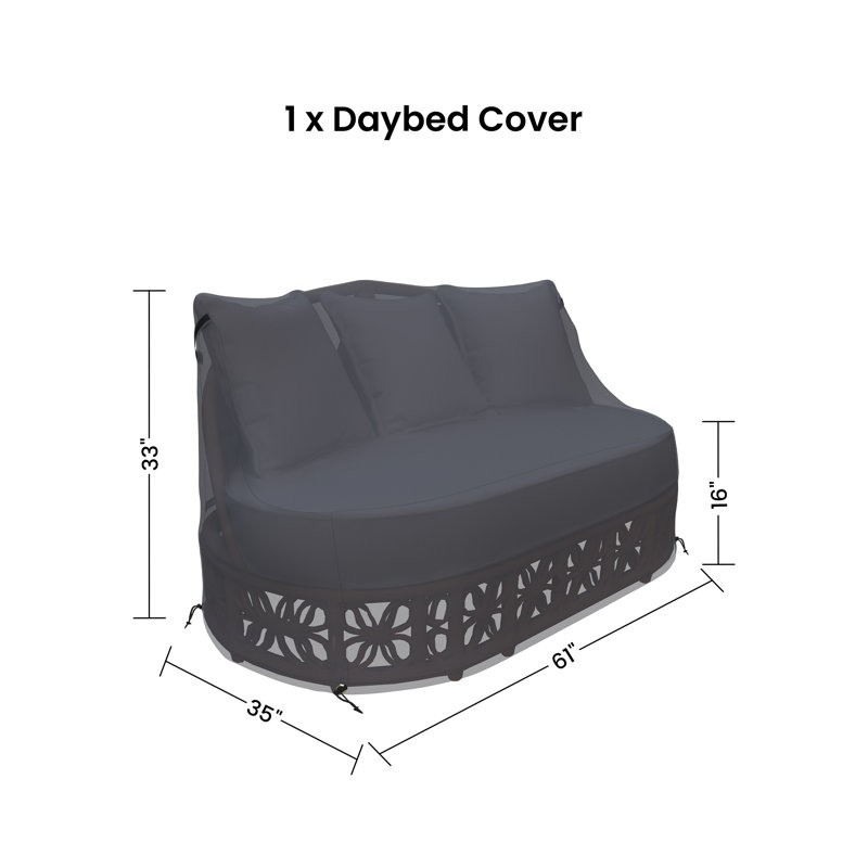 Atia 60'' Wide Wicker Patio Daybed Cover