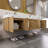 Edinger 70.8 " W Wall Mounted Wall Mounted 2 Double Single Vanity Bathroom Vanity With Acrylic Top-517148725
