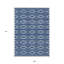 Tapis intérieur / extérieur géométrique lavable 9 pi x 12 pi bleu marine et ivoire