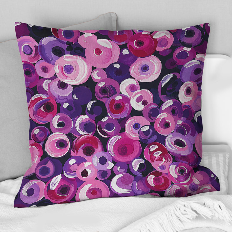 Glam Circles - Coussin décoratif Glam, H 16 po x l 16 po