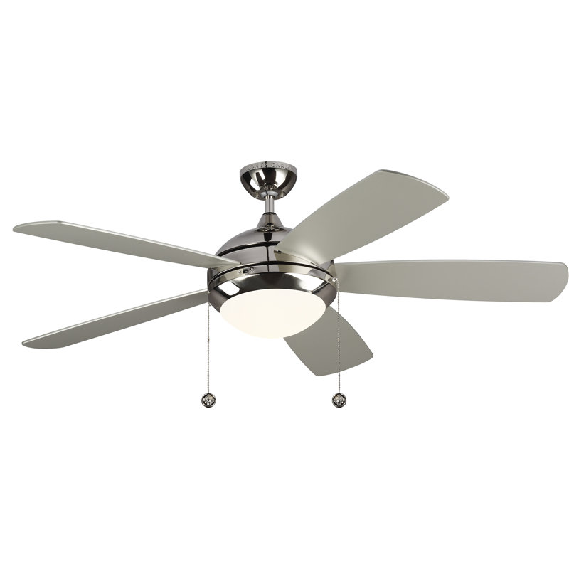Stembridge 52'' Ceiling Fan with LED Lights, Polished Nickel, LED