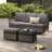 Patio Three-seat Sofa And Ottomans With Cushions