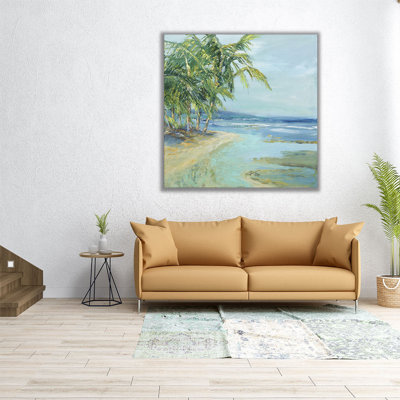 «Blue Coastal Lagoon», reproduction d'art sur toile