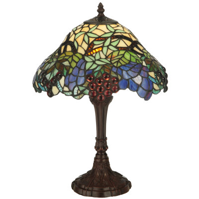18.5"H Spiral Grape Accent Lamp