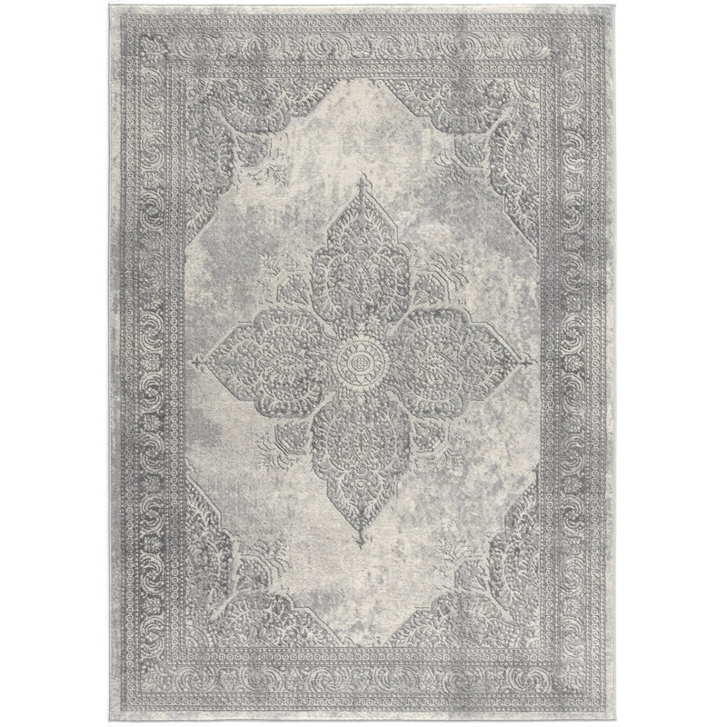 Tapis d'entrée gris / beige 2 pi x 3 pi (2 pi 3 po x 3 pi 3 po) Soraya, Rectangle 2 pi x 3 pi 3 po