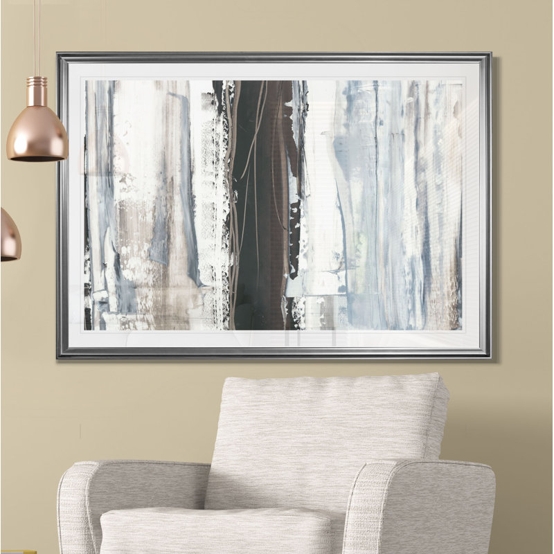 « icy horizon ii », impression, H 30 po x l 45 po x P 1,5 po, Cadre argenté