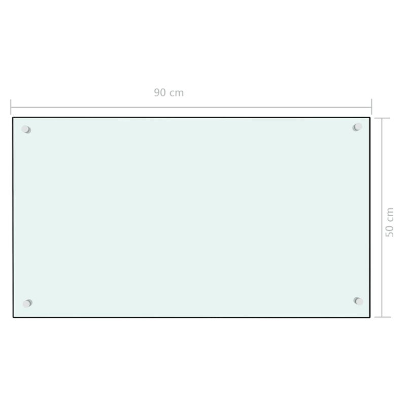 Black Tempered Glass Kitchen Backsplash Panel 35.4" x 19.7"