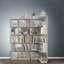 Bibliothèques en MDF peu encombrantes, tablettes d'angle gris clair de style moderne pour la maison